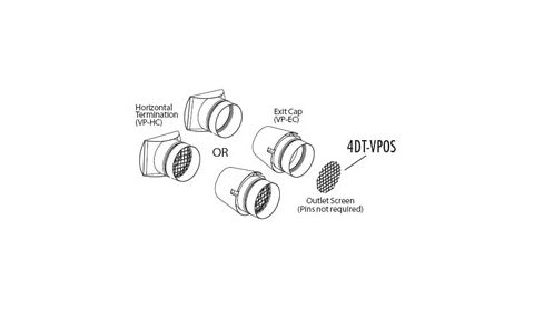 Selkirk 4x6 Direct-Temp Outlet Screen - 4DT-VPOS