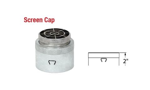 Selkirk 3 Ultimate Pellet Pipe Screen Cap (45 degree elbow sold seperately) - 823034 - 3UPP-45T