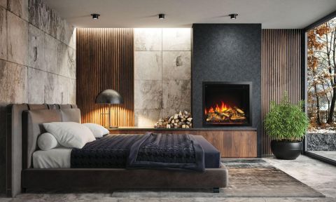 Napoleon Elevation Electric Fireplace NEFB36H-MF installed