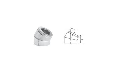 DuraVent 8 DuraTech Premium Insulated Elbow 30 Degree - Stainless Steel Outer - 8DTP-30E