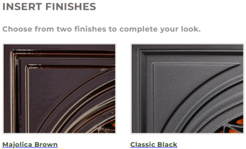 Vermont Castings Gifford Wood-Burning Insert - Insert FInishes