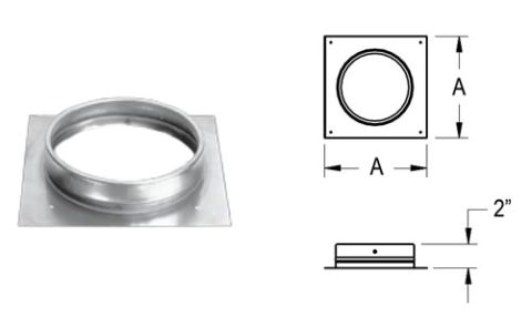 M&G DuraVent 6'' DuraLiner Flat Stove Connector (round) - 4680 // 6DLR-FCNR