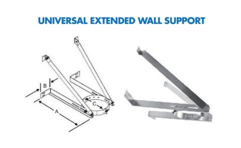 Selkirk MetalBest 5-8 Inch Ultra-Temp Universal Extended Wall Support - UEWS