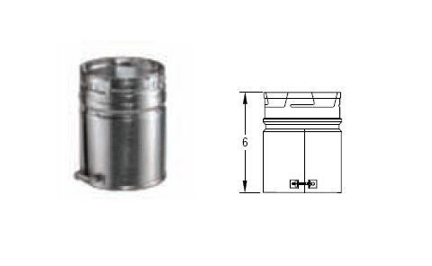 M&G DuraVent 7'' Round Gas Vent Male Adapter - 7GVAM // 7GVAM