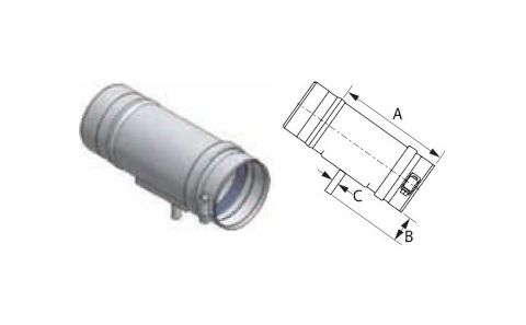 M&G DuraVent 4'' FasNSeal Horizontal Drip Tee - FSHDT4 // FSHDT4