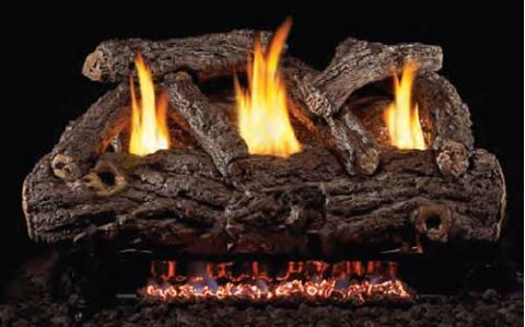 Real Fyre 30'' Gold Oak Designer Vent Free Log Set - RDG9-30