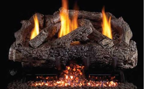 Real Fyre 16'' Charred Frontier Oak Vent Free Log Set - CHFRG10-16