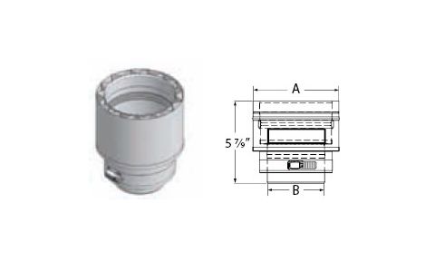 M&G DuraVent 8'' FasNSeal W2 8'' to 9'' Stepped Increaser - W2-89I // W2-89I