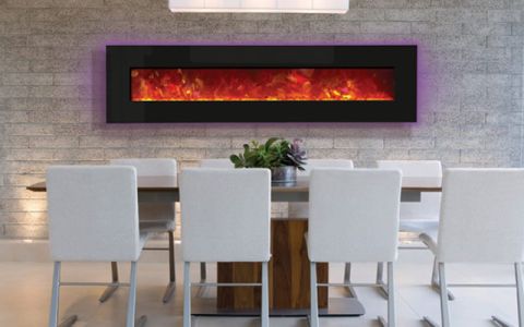 Amantii WM-BI-76-8221 Electric Fireplace - Wall Mount/Built In - WM-BI-76-8221