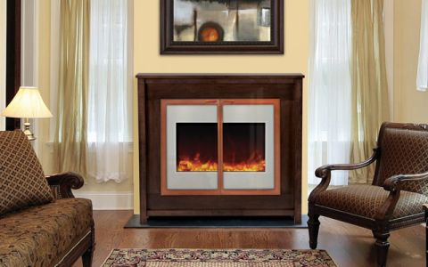 Amantii 30'' Zero Clearance Unit with 32'' x 26'' White Glass Surround - ZECL-30-3226-WHTGLS