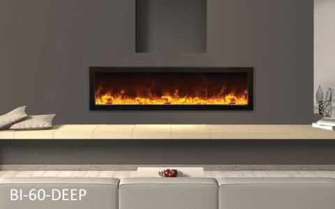 Amantii 60'' Deep Electric Built-in only with black steel surround - BI-60-DEEP