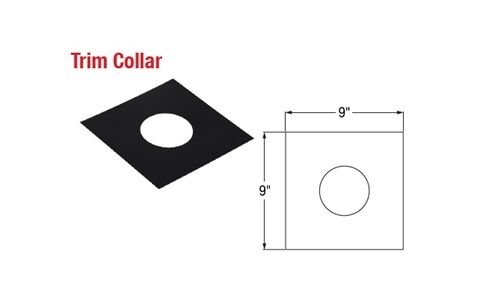 Selkirk 3 Ultimate Pellet Pipe Trim Plate - Black - 823032 - 3UPP-TP