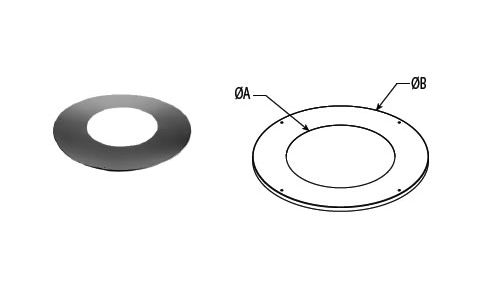 DuraVent 6'' DuraTech Round Trim Collar for Round Support Box - 6DT-TCR-2