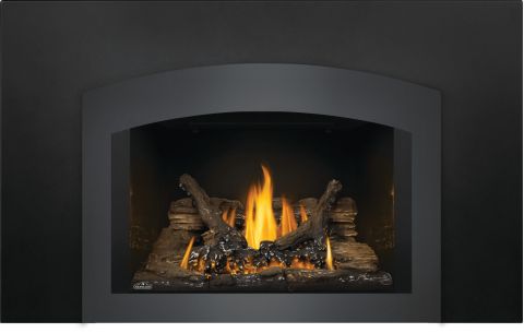Napoleon Oakville Gas Insert w/Logs Flames with arched faceplate
