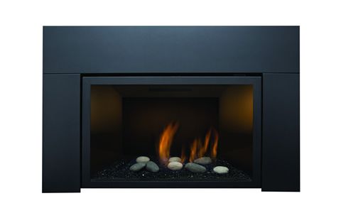 Sierra Flame 30 Natural Gas Deluxe Direct Vent Insert with Ceramic Brick Panels and Log Set - ABBOT-30BL-DELUXE-NG