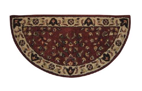 Uniflame Red with Beige Hand Tufted 100% Wool Rug - R-2000