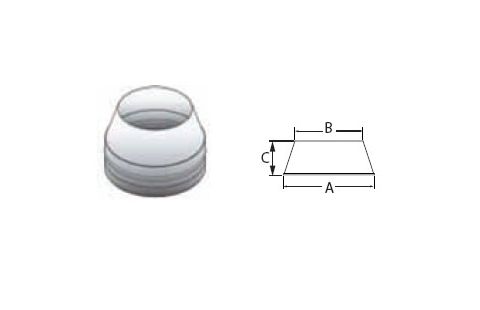 M&G DuraVent 14'' FasNSeal W2 14'' to 12'' Termination Cone - W2-CN1412 // W2-CN1412