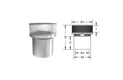 M&G DuraVent 12" DuraChimney II Chimney Cap - 12DCA-VC