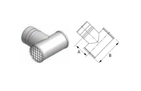 M&G DuraVent 6" FasNSeal Termination Tee - FSTT6 // FSTT6
