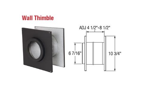 Selkirk 4 Ultimate Pellet Pipe Wall Thimble - Black - 824013 - 4UPP-WTB