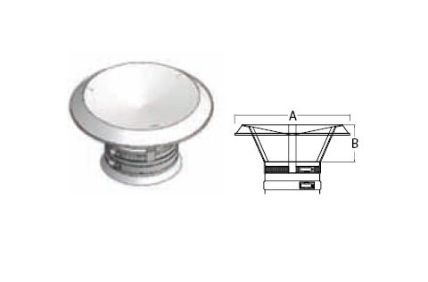 M&G DuraVent 10" Ventinox Rain Cap w/ Storm Collar - RC-10