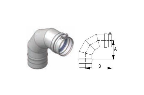 M&G DuraVent 5'' FasNSeal 90 Degree Elbow - FSELB9005 // FSELB9005