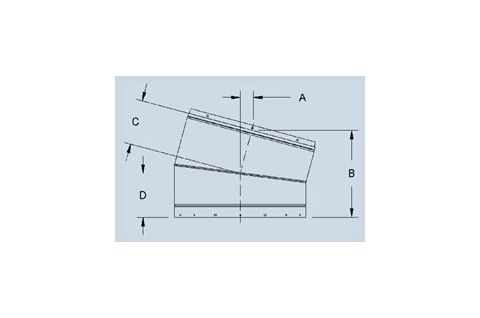 Security Chimneys 18'' SM Elbow 15 Degree - SM18E15HH