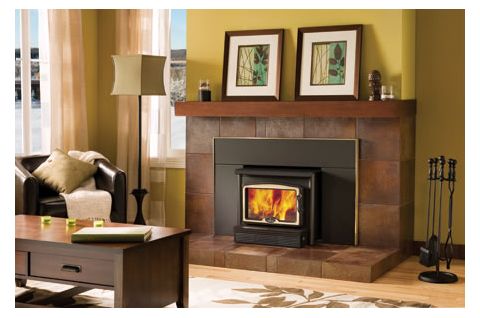 Osburn 1600 Wood Insert with Black Door, Blower - OB01601