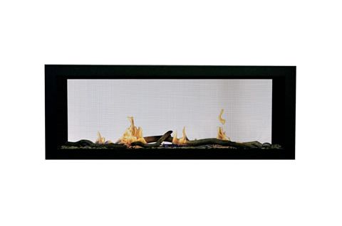 Sierra Flame 48 Liquid Propan Slim See-Thru Linear Gas Fireplace - EMERSON-48-DELUXE-LP