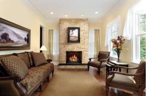 Napoleon Fiberglow 18 Gas Log Set installed
