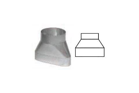 M&G DuraVent 8" Ventinox Round-to-Oval Adapter - AD-88