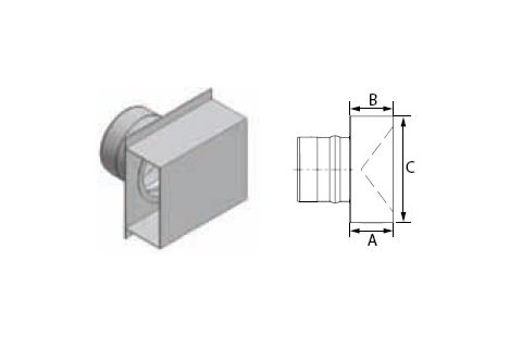 M&G DuraVent 3'' FasNSeal Termination Box - FSTB3 // FSTB3