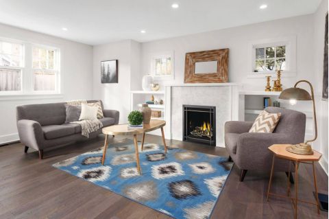 Fireplace in living room