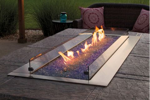 White Mountain Hearth Carol Rose Linear Outdoor Fire Pit | OL48TP10