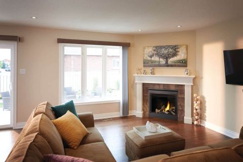 Fireplace in living room