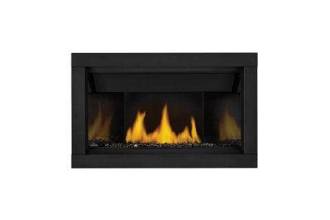 Flame in fireplace