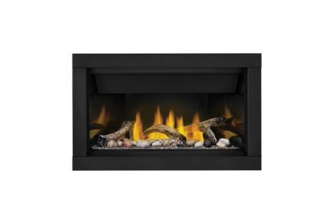 flame in fireplace