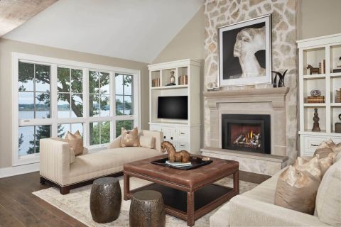 Fireplace in living room
