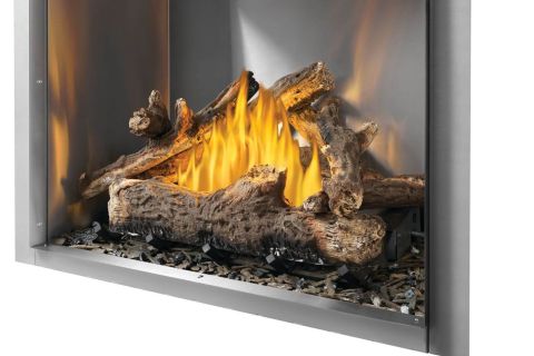 Napoleon Riverside Outdoor Gas Fireplace flame close up