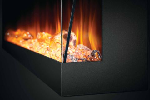 Trivista Pictura Wall Hanging Electric Fireplace Side view