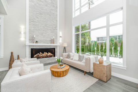 White Mountain Hearth McKinley Linear 60 Fireplace installed