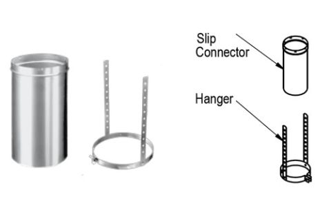 M&G DuraVent 6'' DuraLiner Slip Connector and Hanger - 4671 // 6DLR-SCH