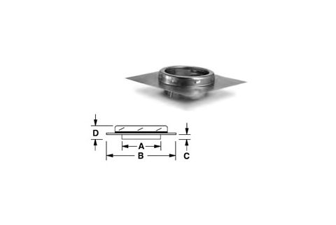 Security Chimneys 8'' Secure Temp ASHT Anchor Plate - 8SP