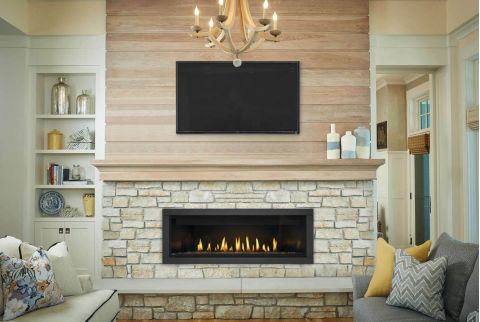 fireplace in living room