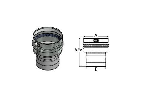M&G DuraVent FasNSeal 3'' x 4'' Stepped Increaser - FS34I // FS34I
