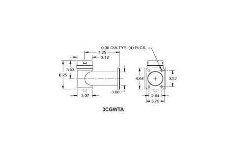 Metal-Fab Corr/Guard 3" D Weil-Mcclain Tee Adapter - Value - 3CGVWTA