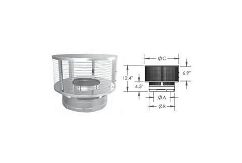 DuraVent 8" DuraChimney II Chimney Cap - 8DCA-VC