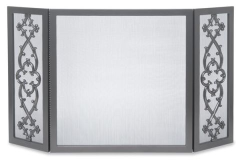Pilgrim Cast Traditional Tri Panel Screen - 18250