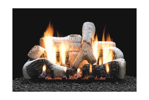 White Mountain Hearth Birch Log Set - 4 Piece - 24 inch - Ceramic Fiber - LS24B2