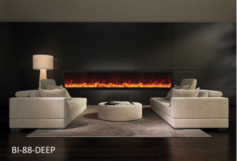 Amantii 88'' Deep Electric Built-in only with black steel surround - BI-88-DEEP